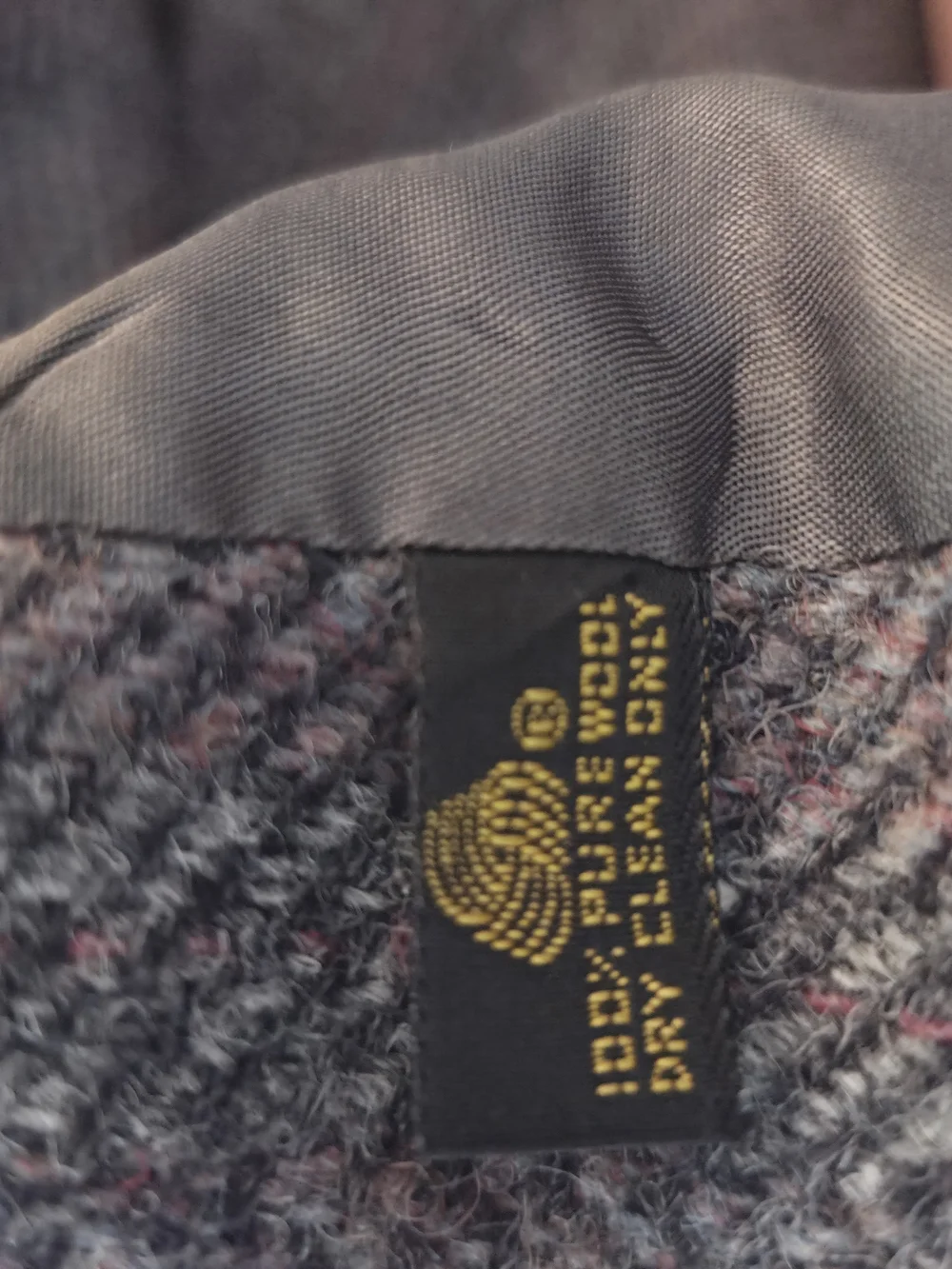 Vintage Harris Tweed Sport Coat 42L Brown Herringbone Wool Blazer